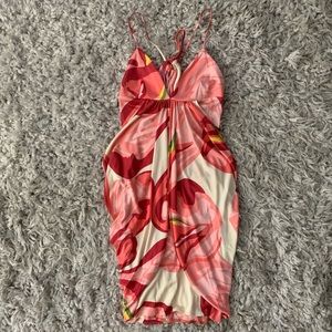 Mara Hoffman Pink Floral Silk Tulip Dress